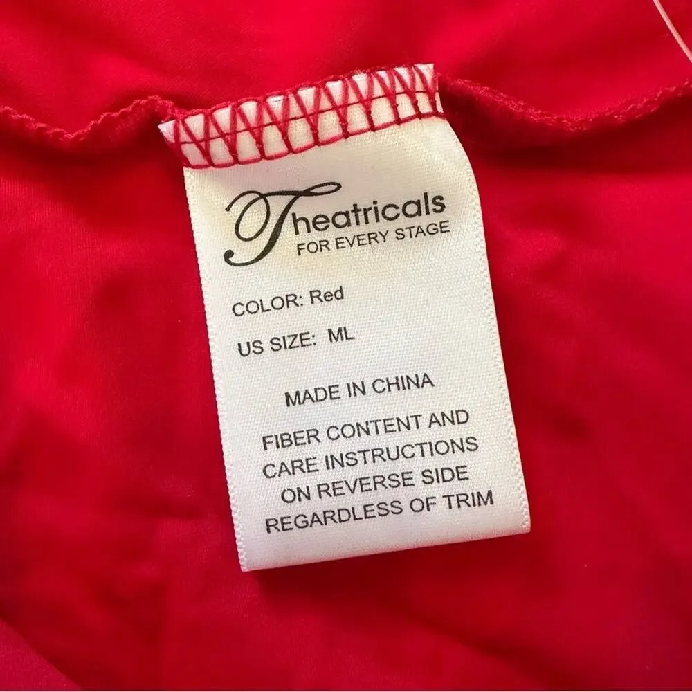 Theatricals Dance skirt Adult M/L Basic Pull-On circle red twirl ballet NWT